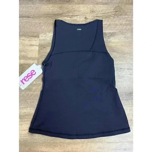 Rese Women's S Workout Tank Top Black Yoga Tennis Made In USA Stretch NWT - Picture 5 of 7